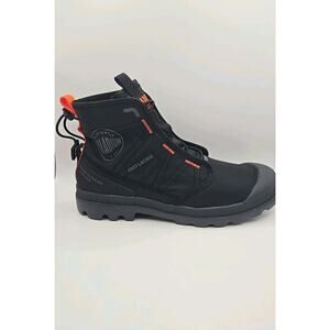 NWB Palladium Unisex Black Pampa Travel Lite Snap Ankle Boots Men Size 9.5M